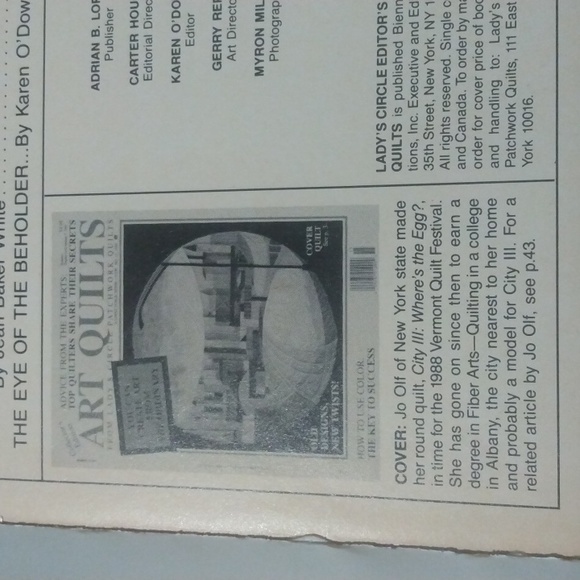 Art Quilts 1990,  by Lady's Circle, paperback, how to use color, Old design - Picture 3 of 8